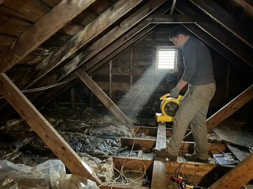 attic-water-damage-drying-proc-007 — frequently asked questions, Emergency Water Extraction & 24/7 Flood Response in James C…